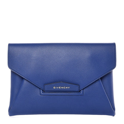 Givenchy Sugar Goatskin Medium Antigona Envelope Clutch Blue 1 of 7