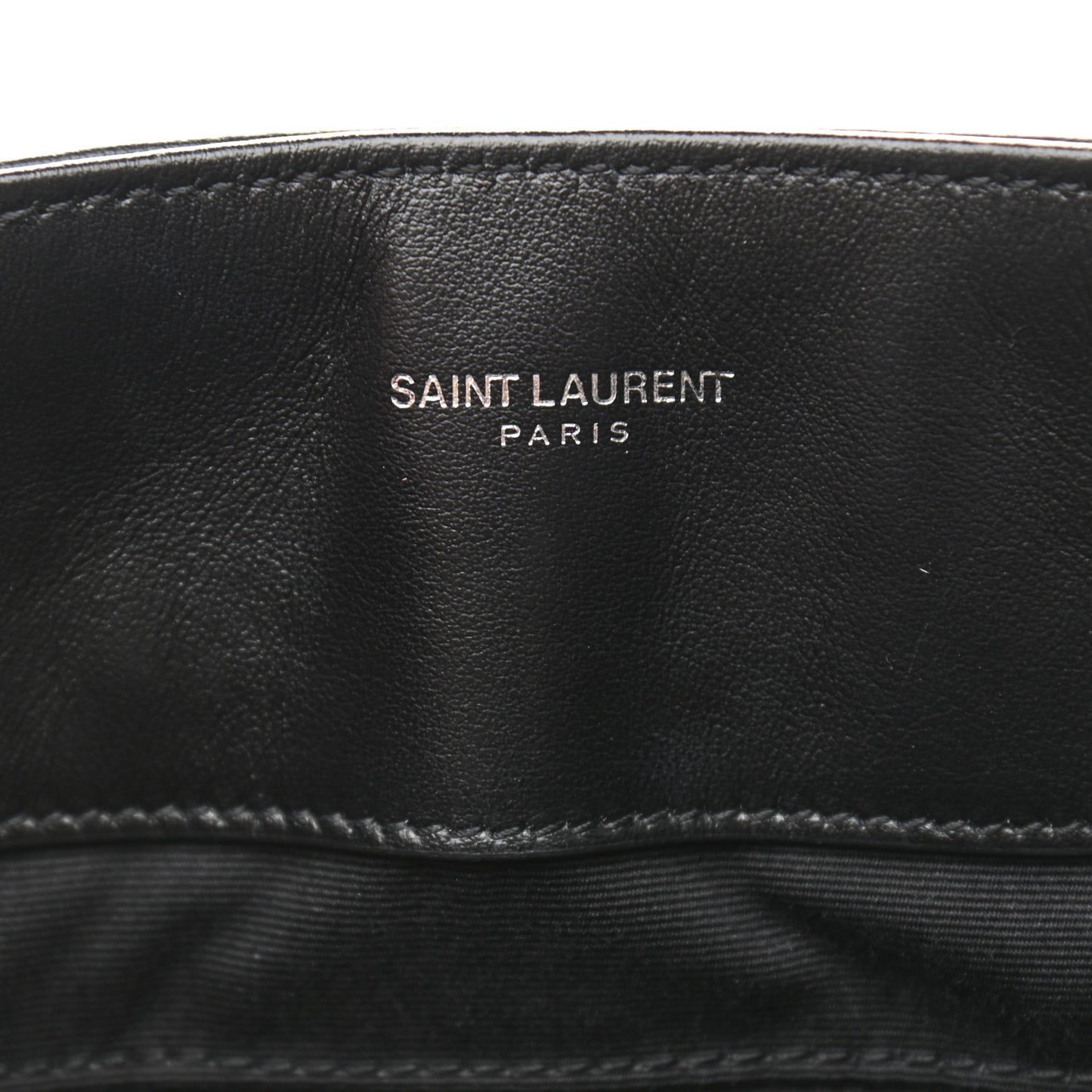 Calfskin Y Quilted Monogram Large Loulou Shopper Black