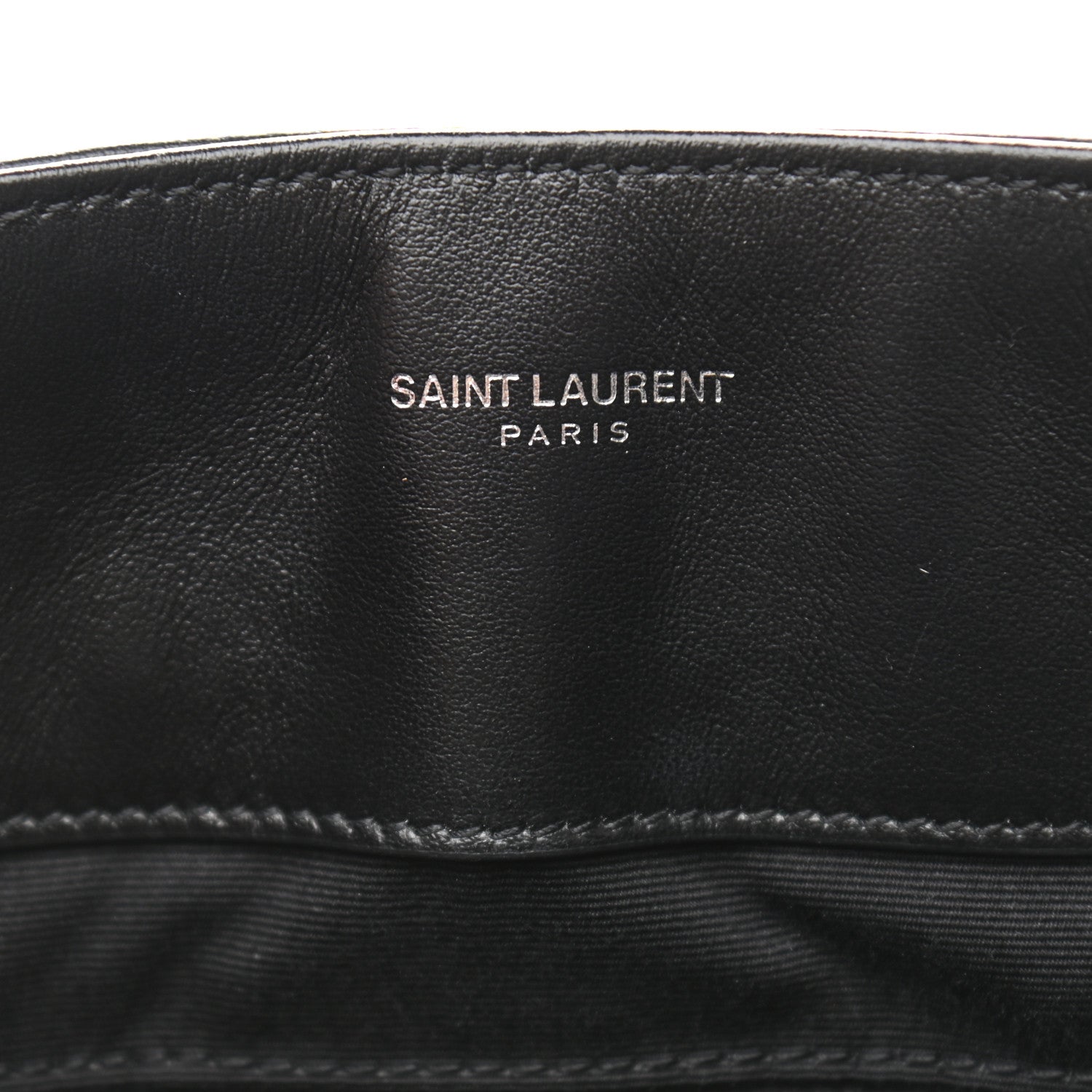 Saint Laurent Calfskin Y Quilted Monogram Large Loulou Shopper Black 7 of 11