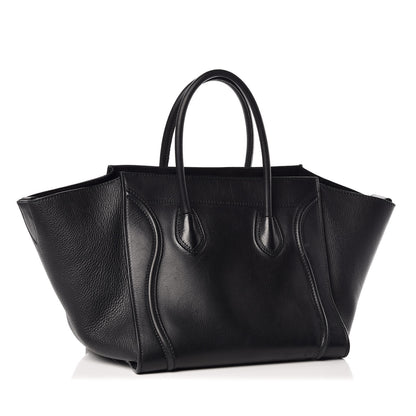 Celine Grained Calfskin Medium Phantom Luggage Black 3 of 16