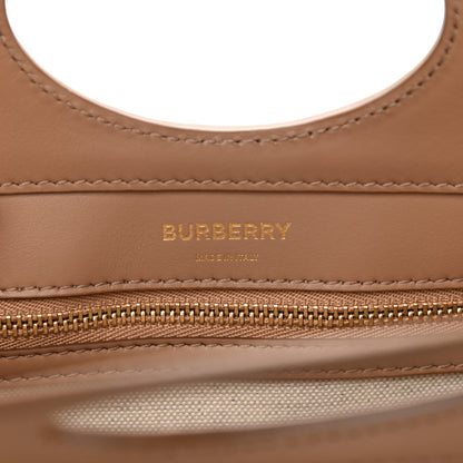 Burberry Smooth Calfskin Striped Mini Pocket Bag Camel 6 of 9