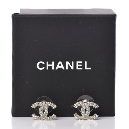Chanel Crystal CC Earrings Light Gold 5 of 5