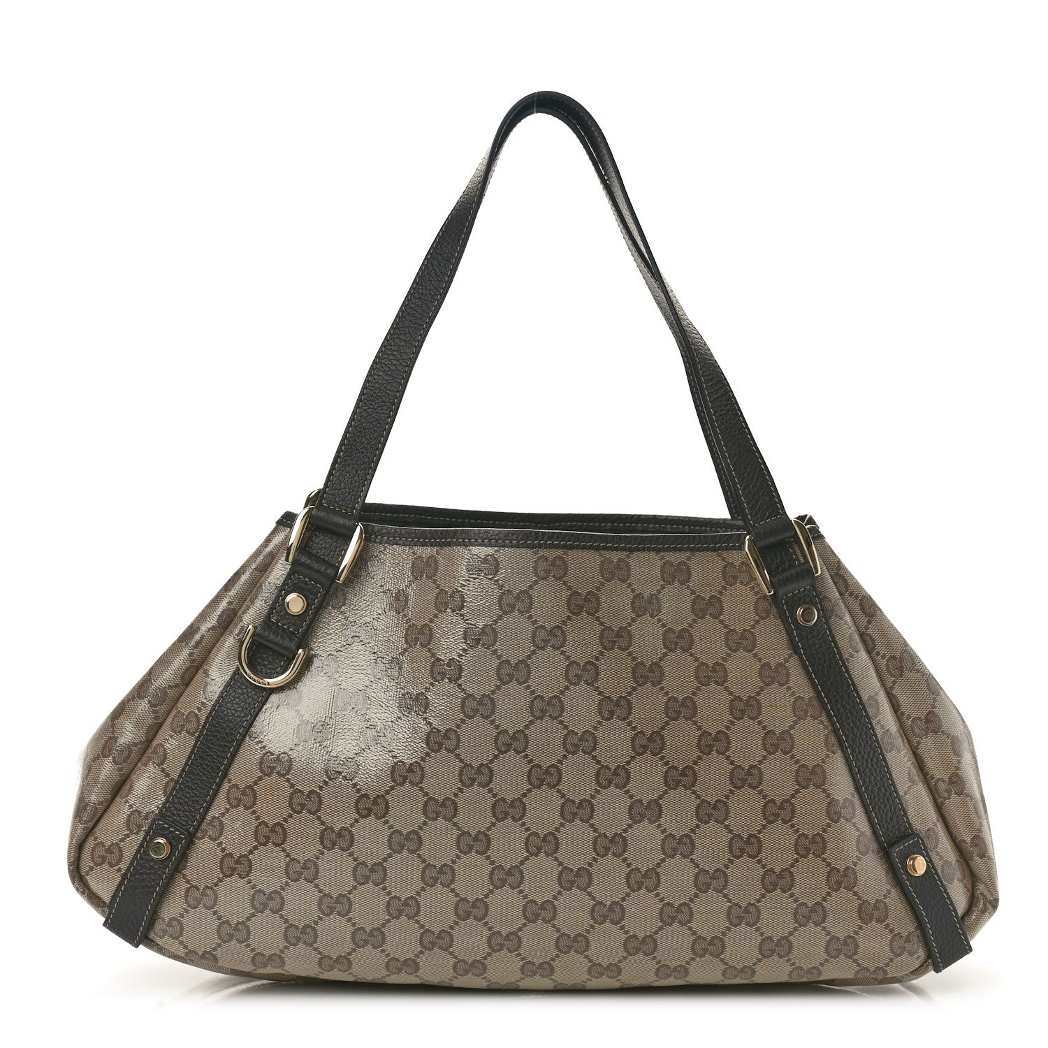 Gucci Crystal Monogram Medium Abbey Shoulder Bag Dark Brown 1 of 10