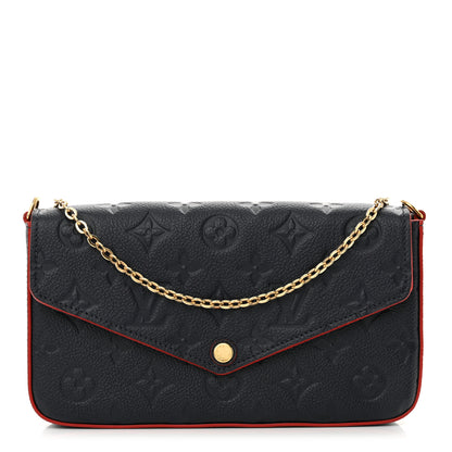 Louis Vuitton Empreinte Pochette Felicie Chain Wallet Marine Rouge 1 of 10