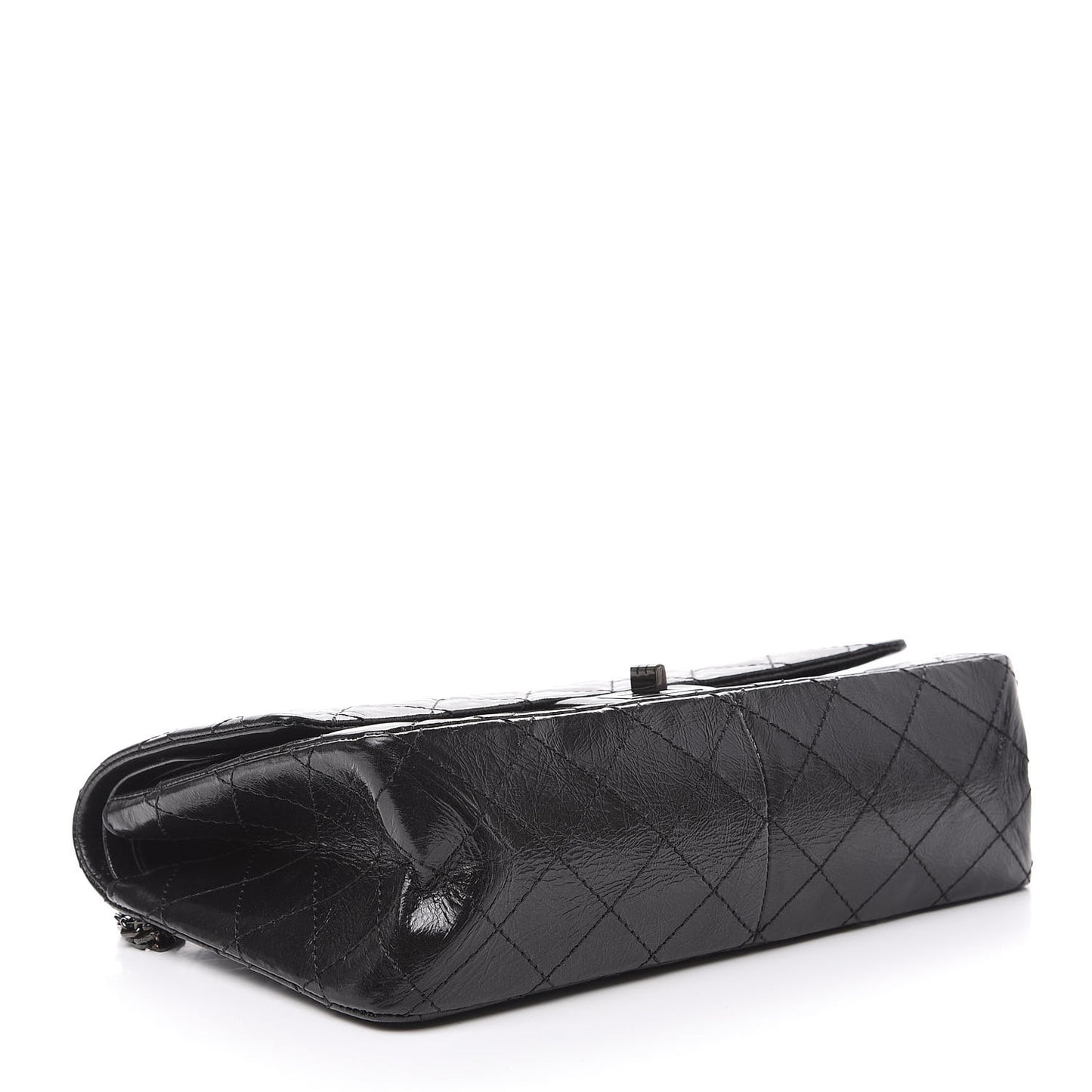 Glazed Calfskin Quilted 2.55 Reissue 226 Flap So Black