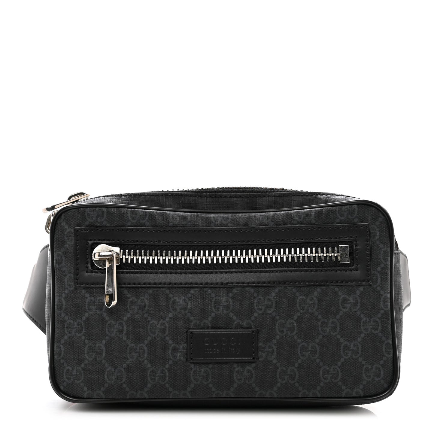 Soft GG Supreme Monogram Web Belt Bag Black Grey
