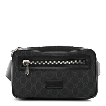Gucci Soft GG Supreme Monogram Web Belt Bag Black Grey 1 of 8