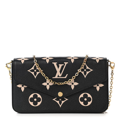 Louis Vuitton Empreinte Monogram Giant Felicie Pochette Black Beige 4 of 12