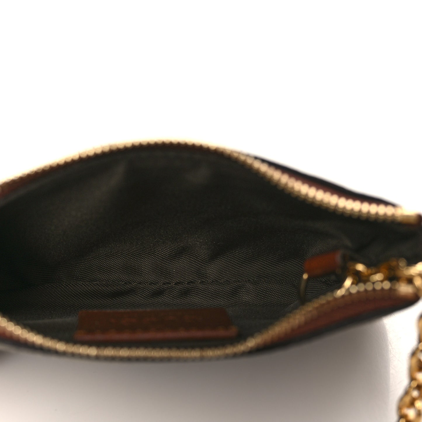 GG Supreme Monogram Key Case Beige Ebony Cuir