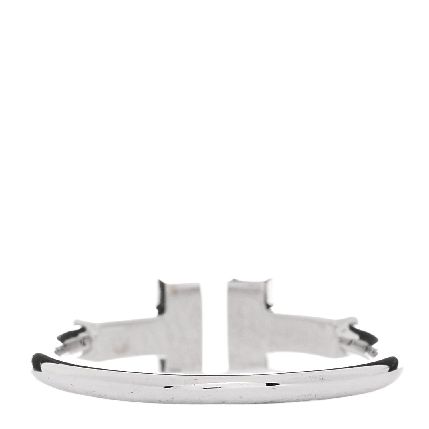 Tiffany 18K White Gold Diamond T Wire Ring 53 6.25 2 of 3