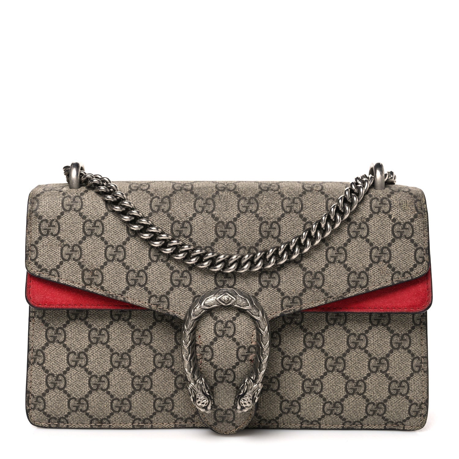 Gucci GG Supreme Monogram Small Dionysus Shoulder Bag Red 1 of 10