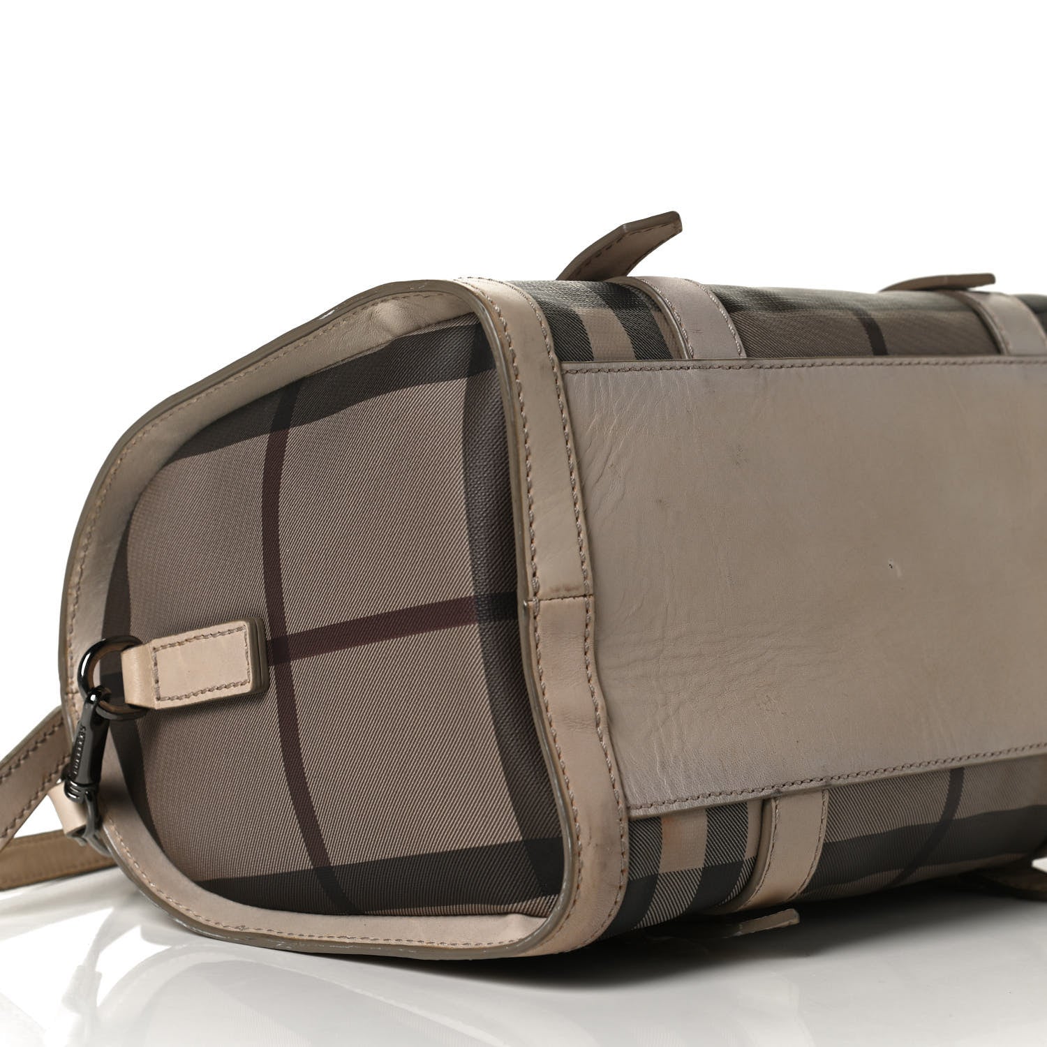 Burberry Smoked Check Small Chester Bowling Bag Trench 8 of 13