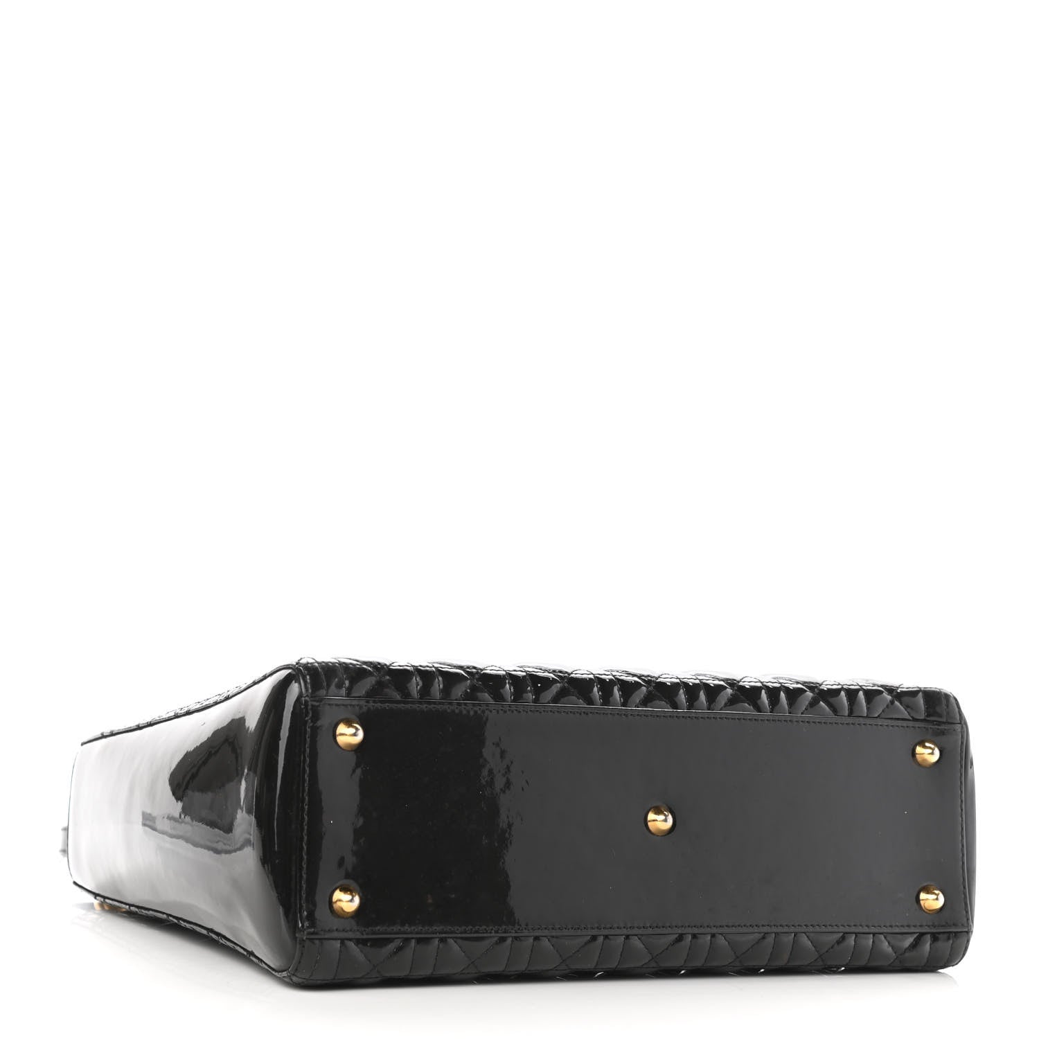 Christian Dior Patent Cannage Large Lady Dior Black 4 of 11