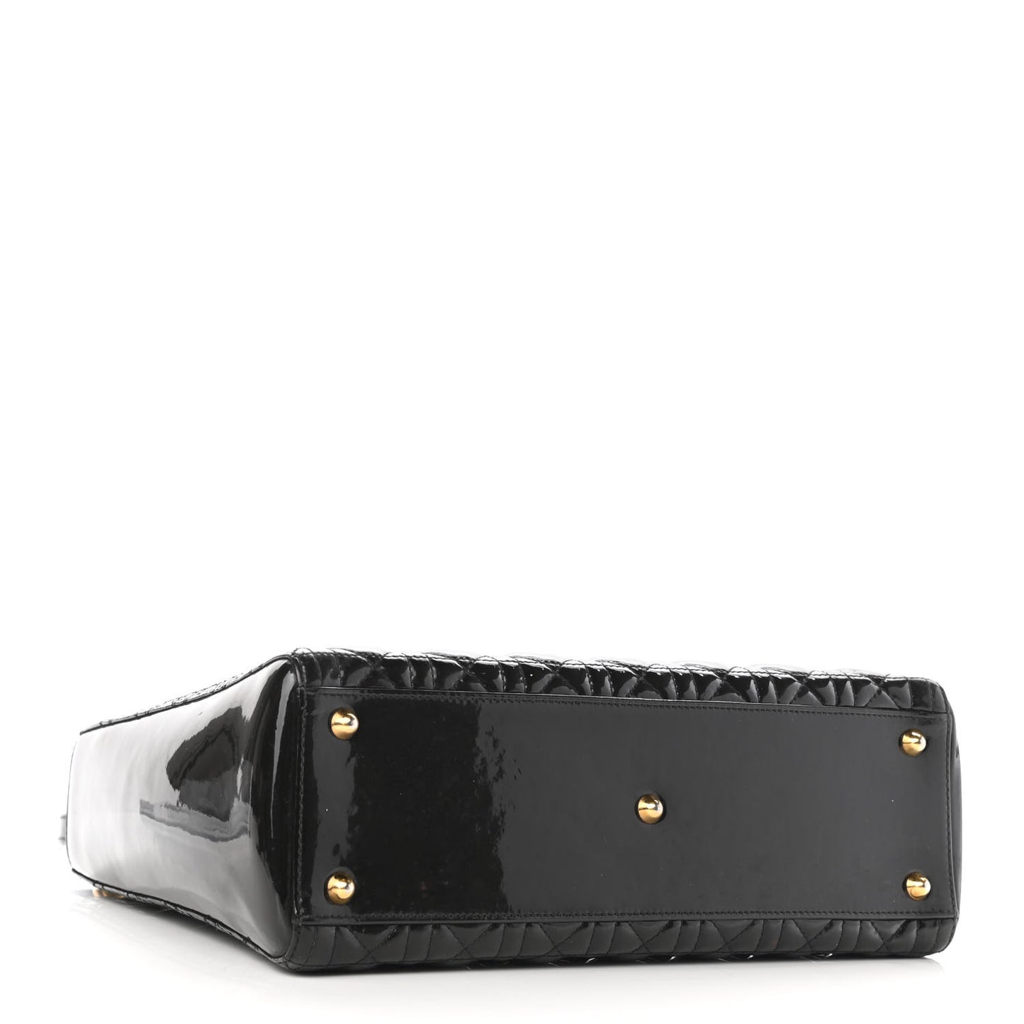 Patent Cannage Large Lady Dior Black