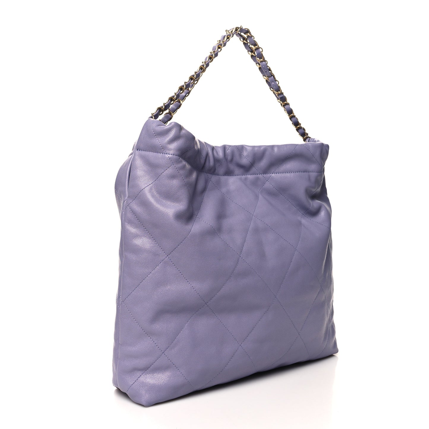 Shiny Caviar Quilted Monochrome Chanel 22 Light Purple