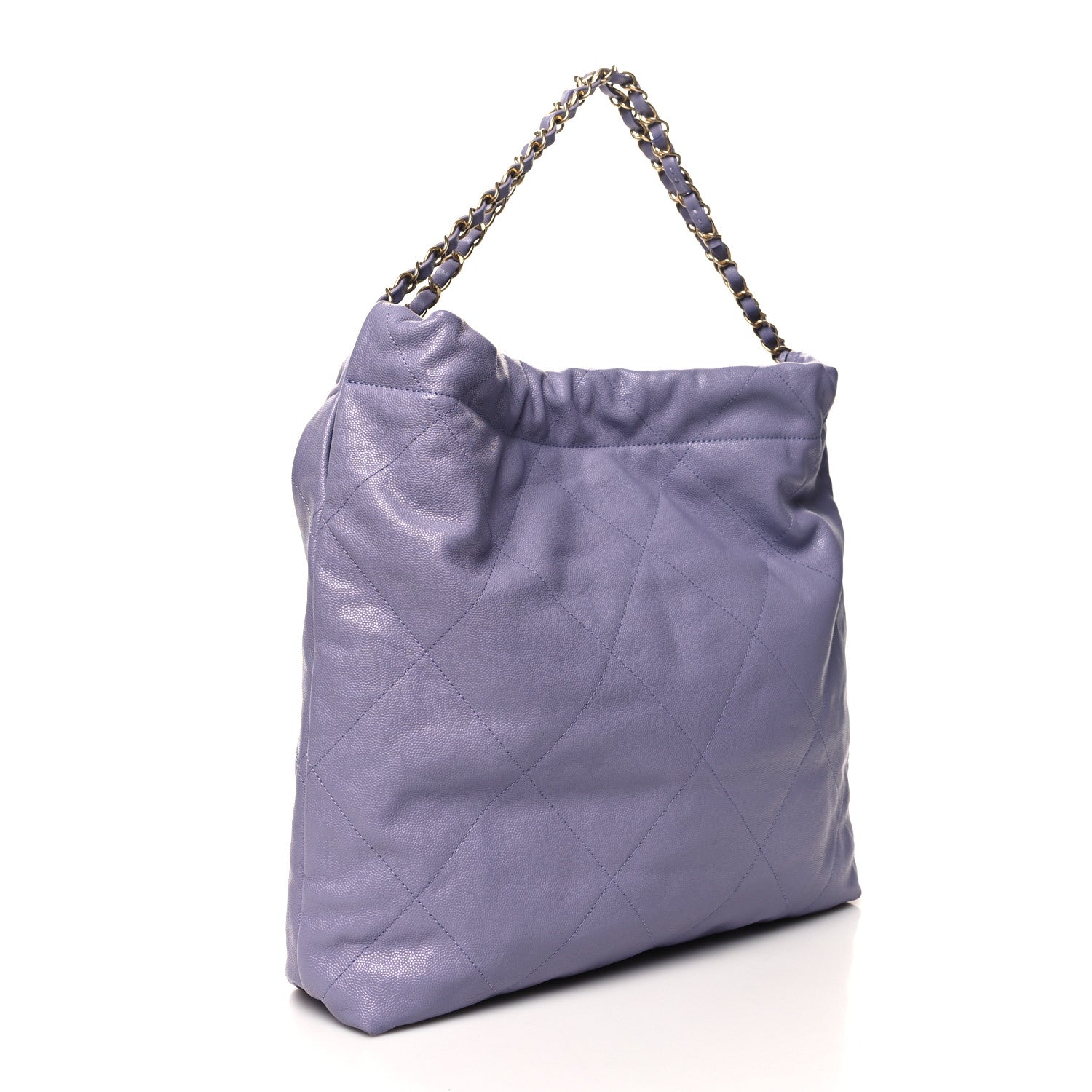 Chanel Shiny Caviar Quilted Monochrome Chanel 22 Light Purple 4 of 12