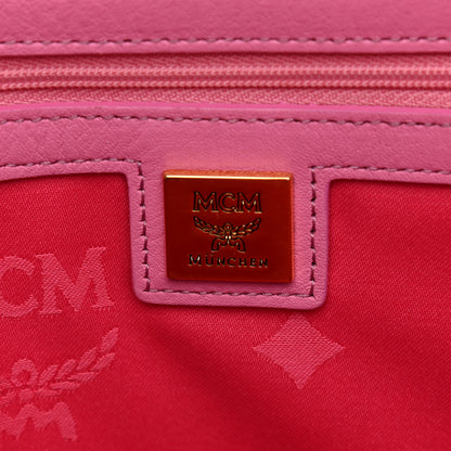 MCM Visetos Medium Sprinkle Stud Stark Backpack Pink 6 of 10