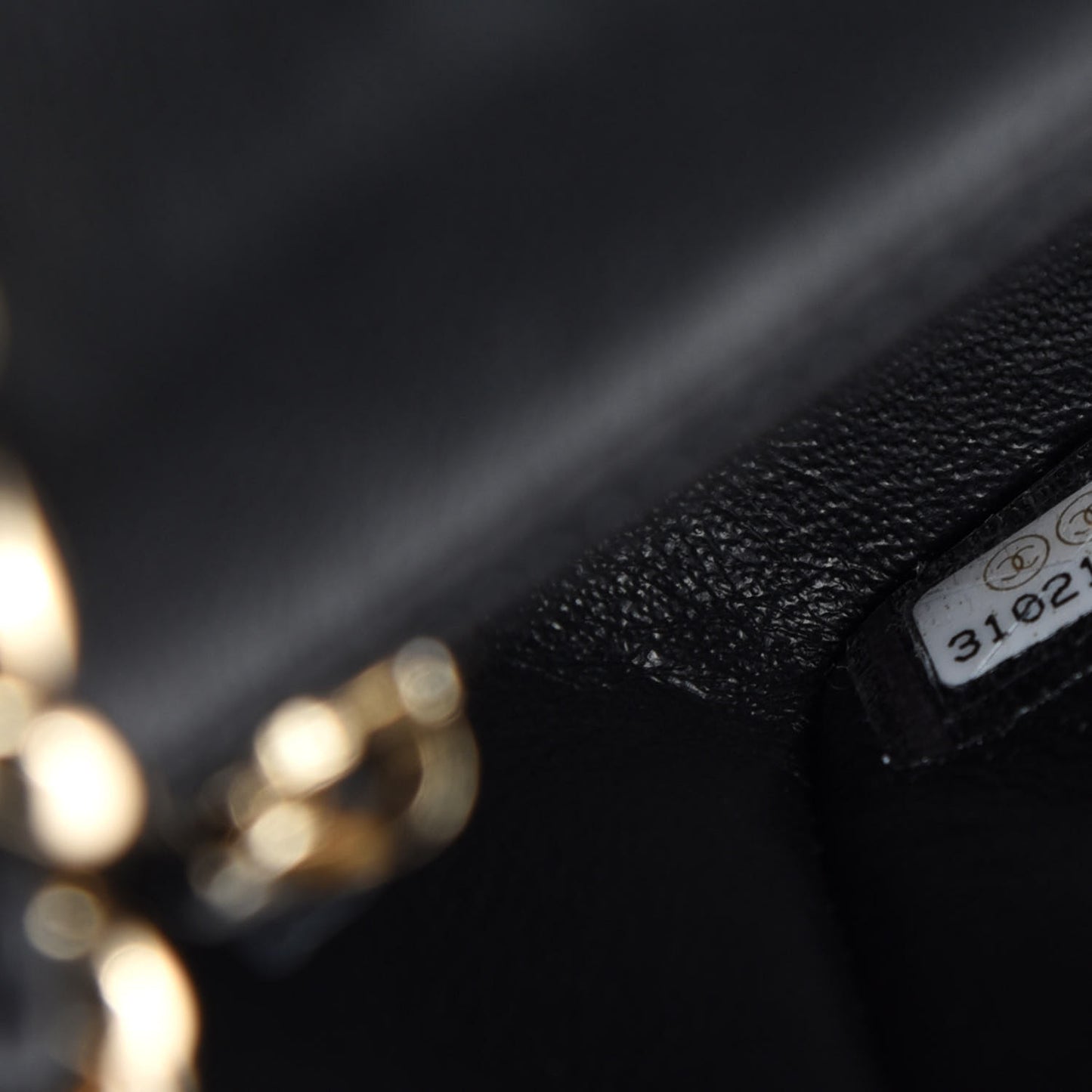 Lambskin Quilted Mini Coco Charms Rectangular Flap Black