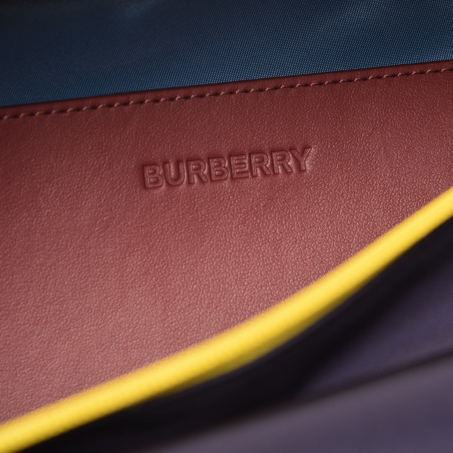 Nylon Color Block Logo Medium Bum Bag Blue