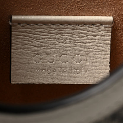 Gucci GG Supreme Monogram Azalea Calfskin Mini Horsebit 1955 Crossbody Bag Beige Ebony Mystic White 6 of 9