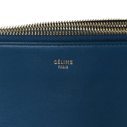 Celine Lambskin Small Trio Crossbody Metallic Blue 8 of 11