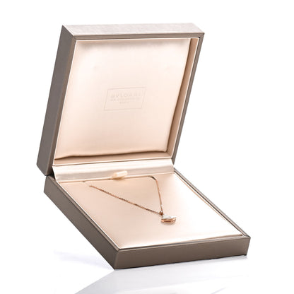Bulgari 18K Rose Gold Diamond Mother of Pearl Small Divas' Dream Pendant Necklace 5 of 5