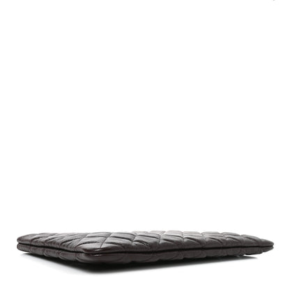 Chanel Caviar Quilted Medium Cosmetic Case Brown 4 of 11