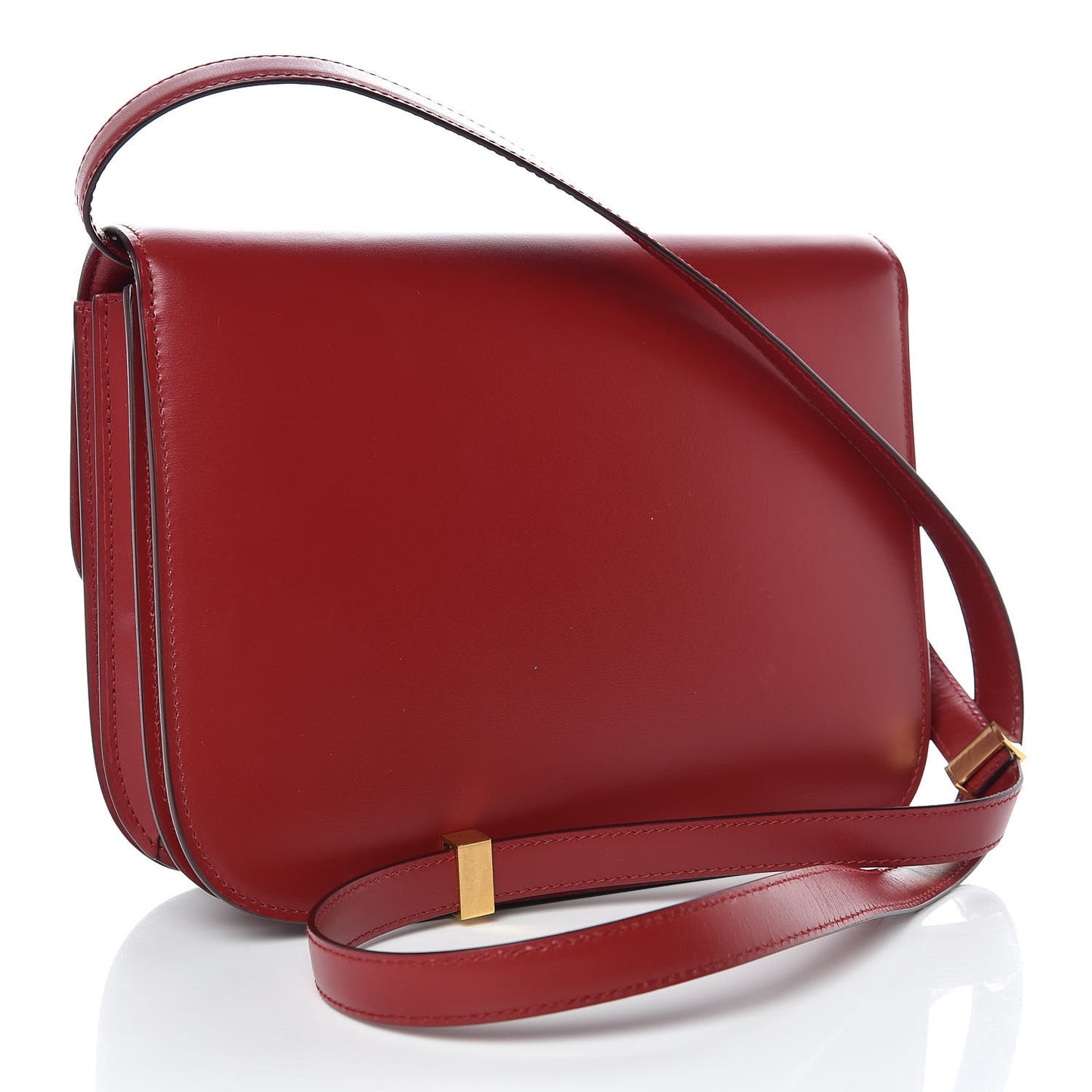 Box Calfskin Medium Classic Box Flap Bag Red