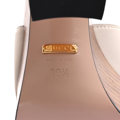Gucci Cosmos Softy Calfskin Wooden Interlocking G Cut-Out 30/120mm Platform Sandals 39.5 Mystic White 7 of 9