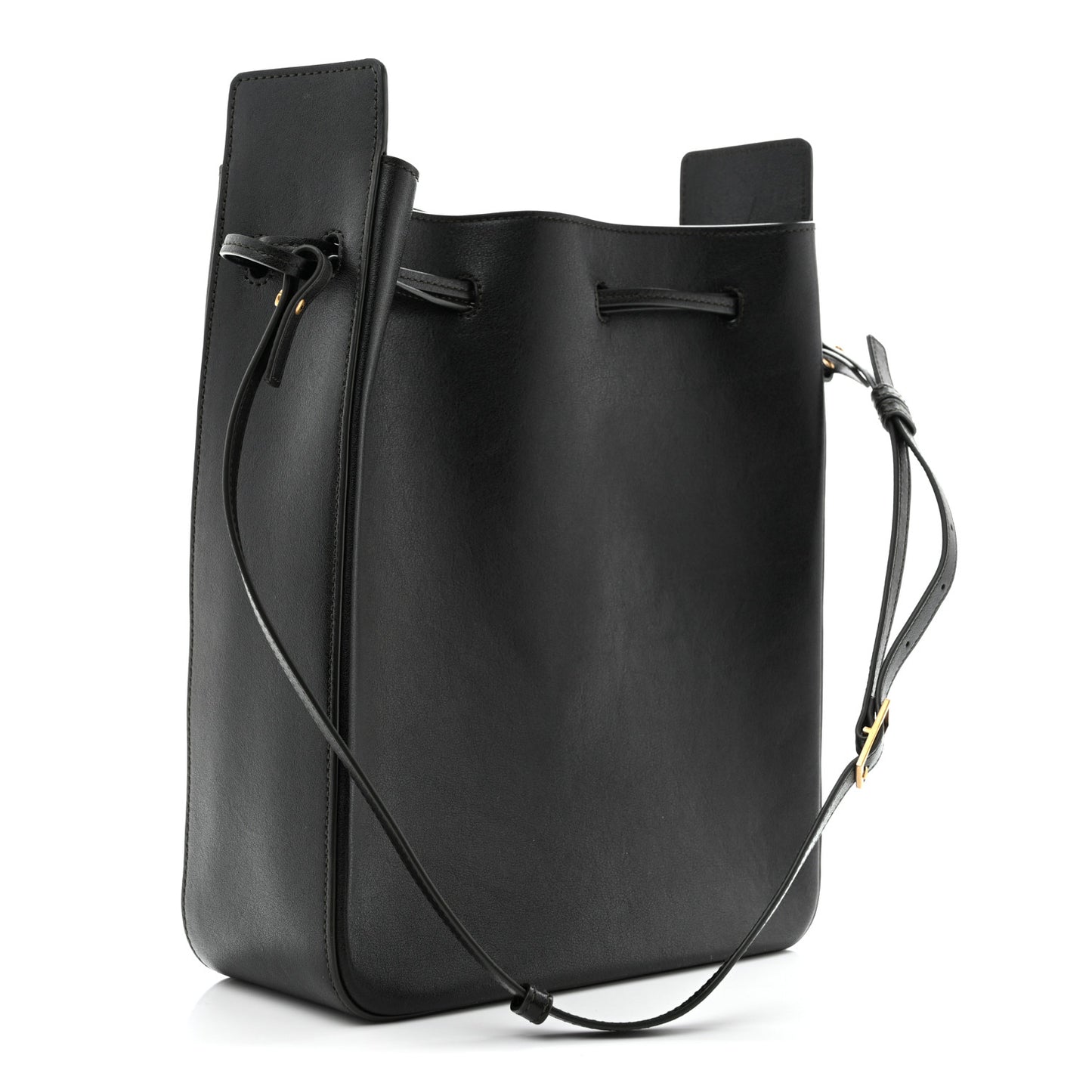 Calfskin Large Bucket Bag New Vert Fonce