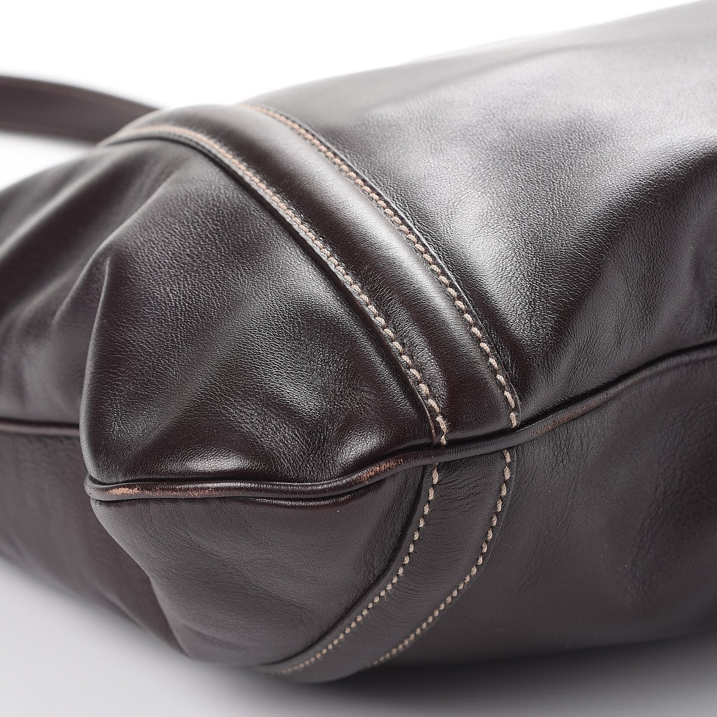 Calfskin Medium Britt Hobo Dark Brown