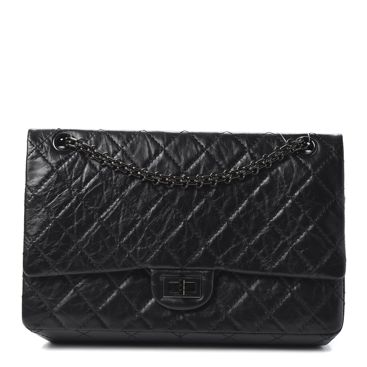 Chanel Aged Calfskin Quilted 2.55 Reissue 226 Flap So Black 1 of 10