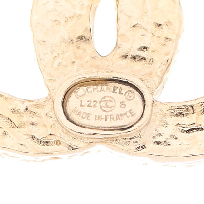 Chanel Pearl Crystal CC Earrings Gold Multicolor 4 of 5