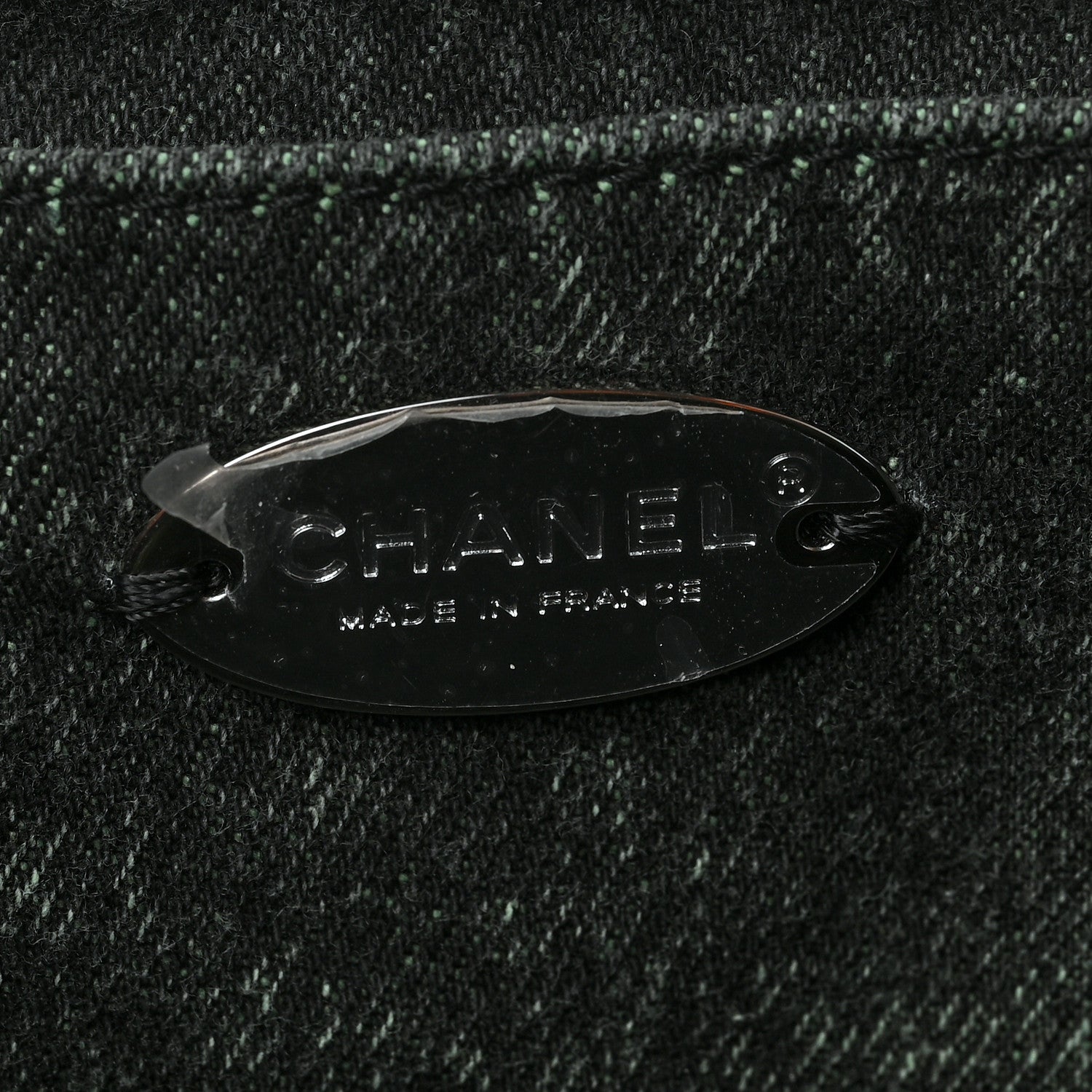 Chanel Denim Quilted Denimpression Flap Green Black 6 of 9