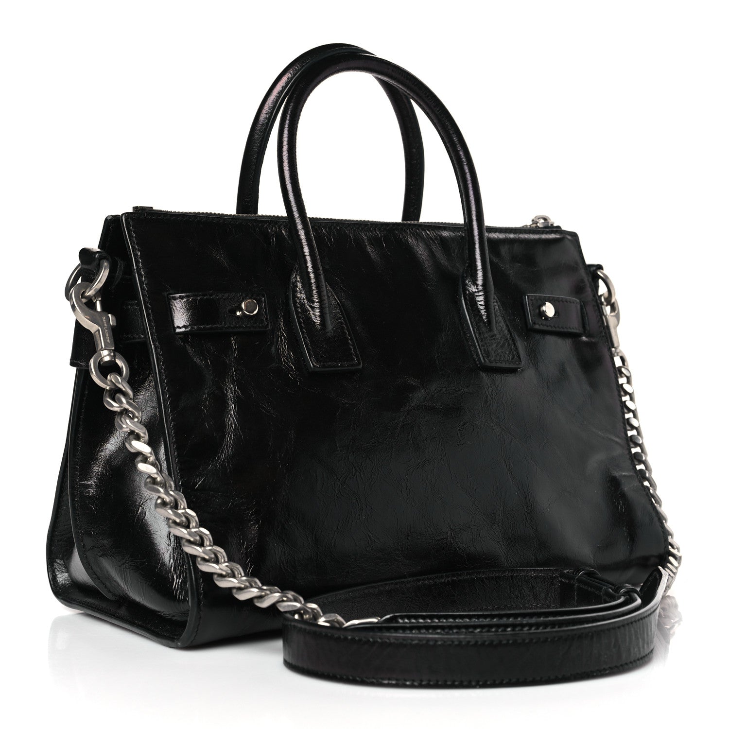 Saint Laurent Glace Calfskin Baby Souple Sac De Jour Black 3 of 10