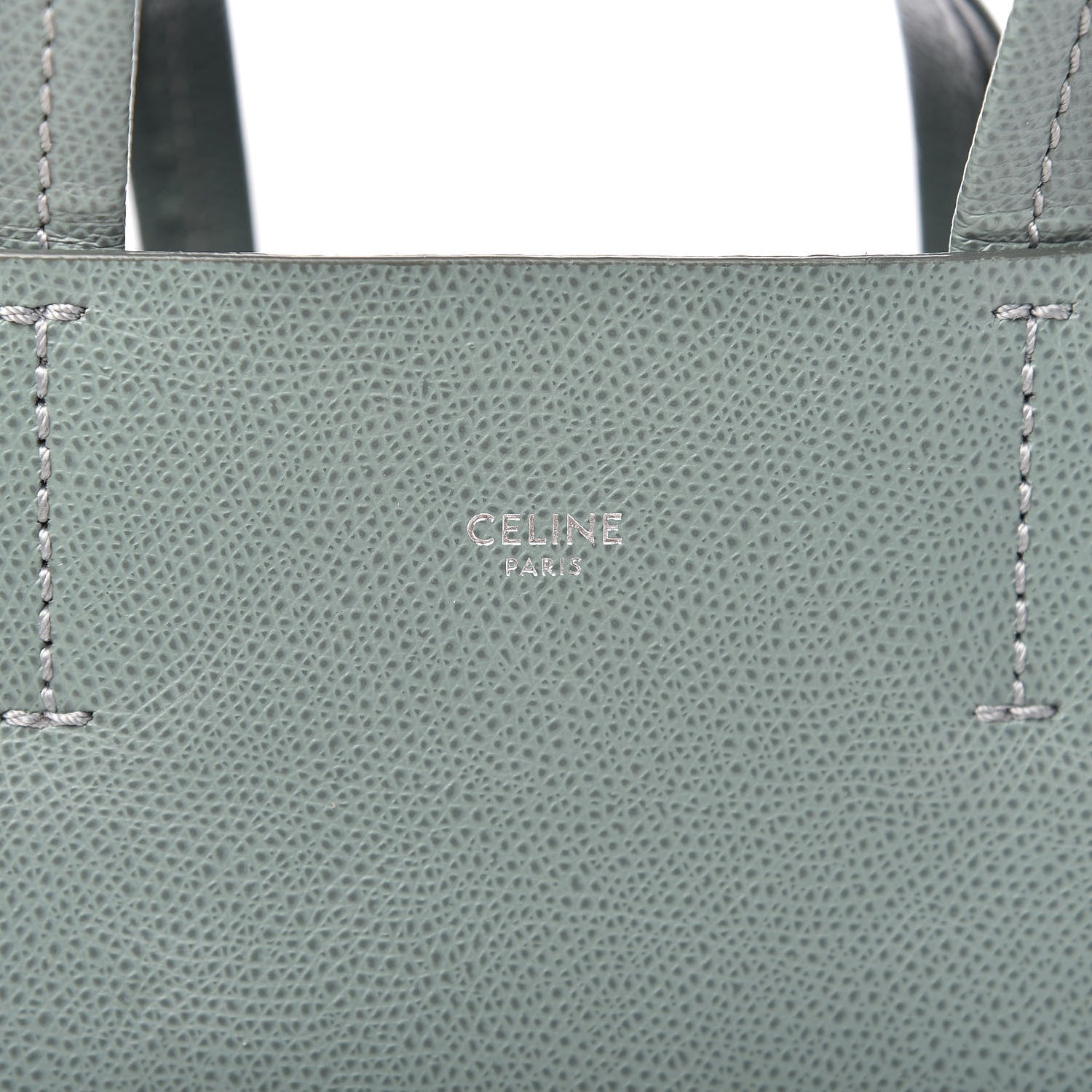 Celine Grained Calfskin Small Vertical Cabas Green 8 of 9