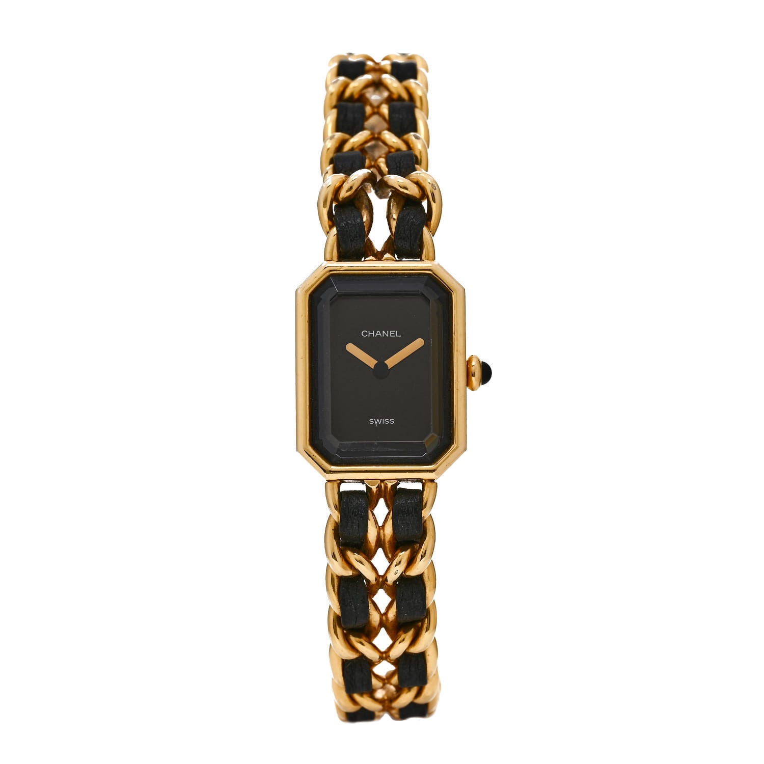 Chanel Stainless Steel Lambskin 20mm Chain Premiere Quartz Watch Gold M 1 of 4