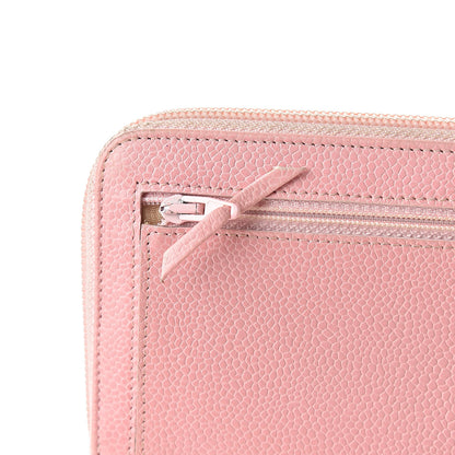 Chanel Caviar Zip Around Wallet Pink 9 of 14