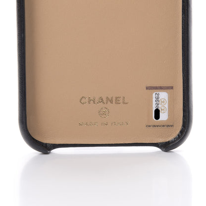 Chanel Lambskin Quilted CC iPhone XI Pro Case Beige Black 6 of 9