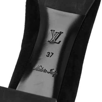 Louis Vuitton Suede Uniformes Pump 37 Black 7 of 9
