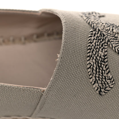 Chanel Canvas Grosgrain CC Espadrilles 39 Beige Black 9 of 9