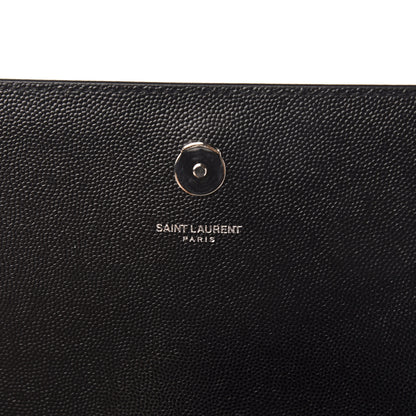Saint Laurent Grain De Poudre Large Classic Monogram Kate Satchel Black 7 of 10