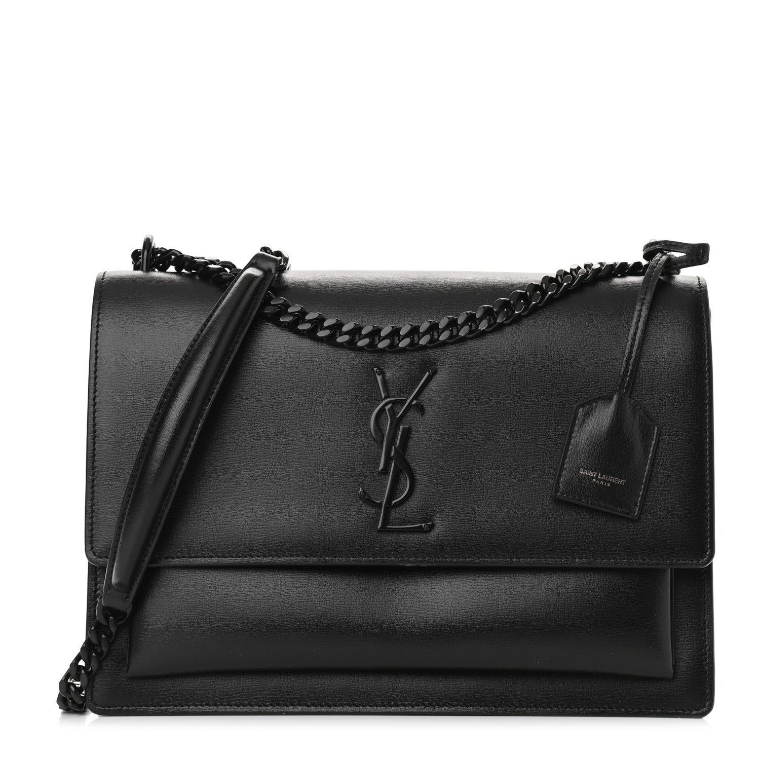 Saint Laurent Calfskin Large Monogram Monochrome Sunset Black 1 of 10