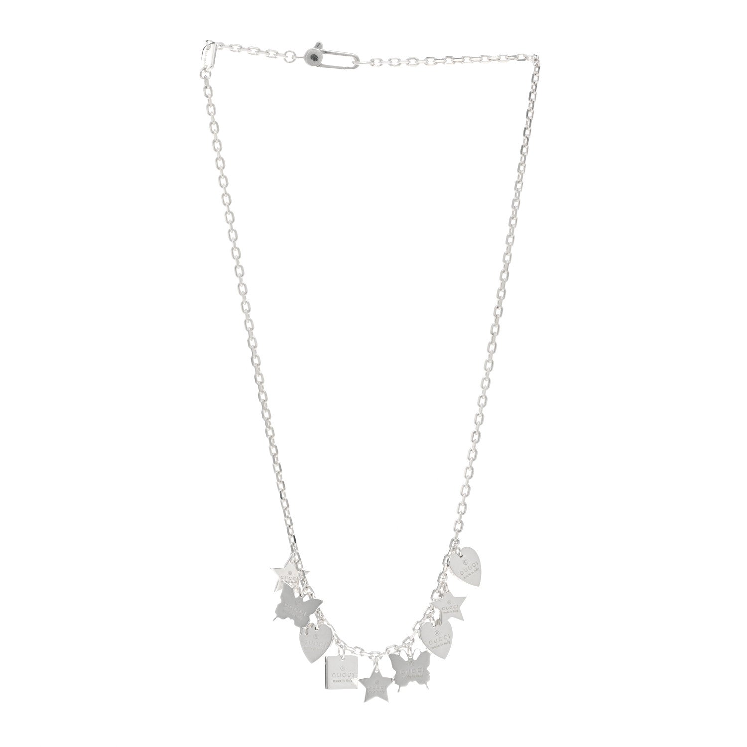 Gucci Sterling Silver Trademark Charm Necklace 3 of 5