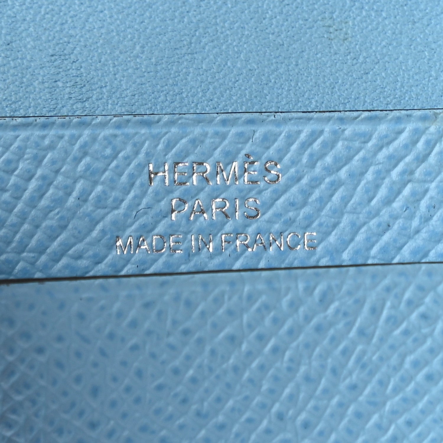 Hermes Epsom Bearn Card Holder Wallet Bleu Zephyr 6 of 6