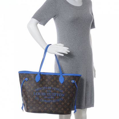 Louis Vuitton Monogram Articles de Voyage Ikat Neverfull MM Grand Blue 2 of 7