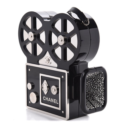 Chanel Plexiglass Crystal Buonasera Film Projector Minaudiere Clutch Black 3 of 13