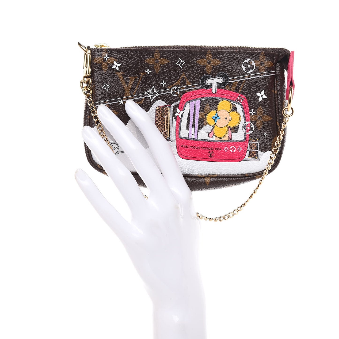 Monogram 2019 Christmas Animation Mini Courchevel Pochette Accessories Fuchsia