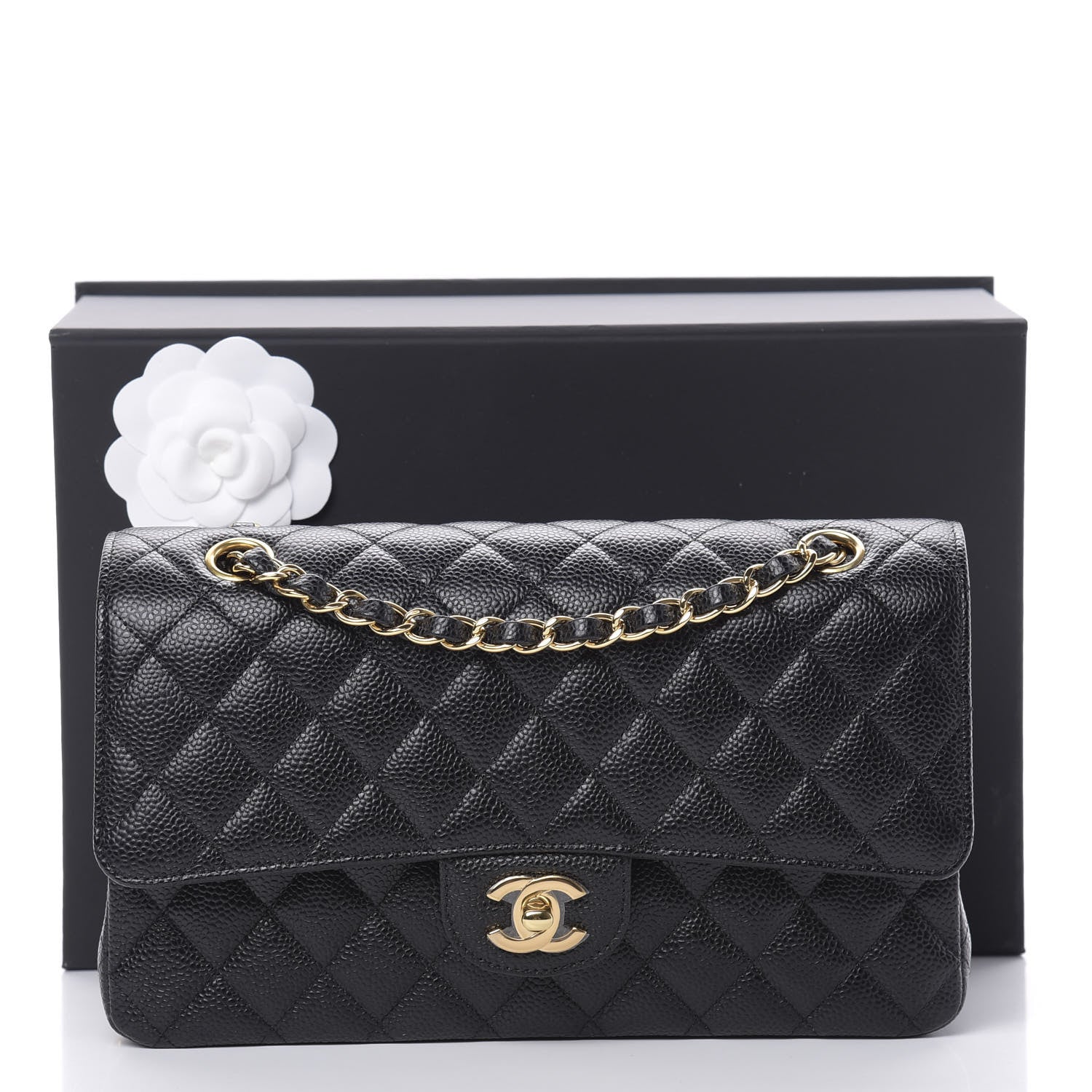 Chanel Caviar Quilted Medium Double Flap Black 12 of 12