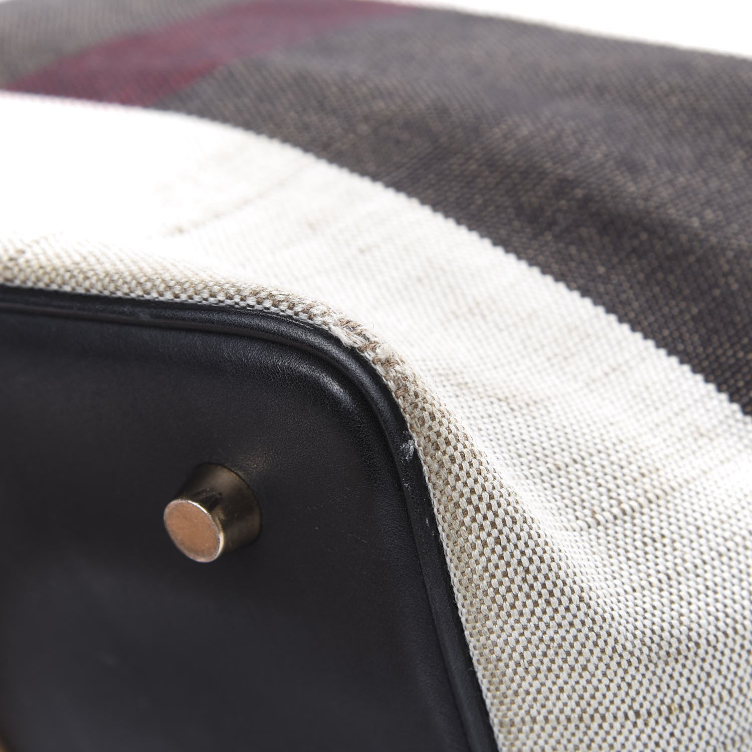 Burberry Canvas Mega Check Medium Susanna Hobo Black 9 of 16